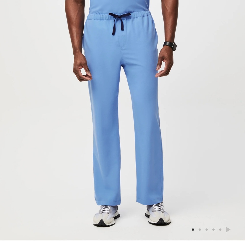 Figs Blue Scrub Pants with Drawstring